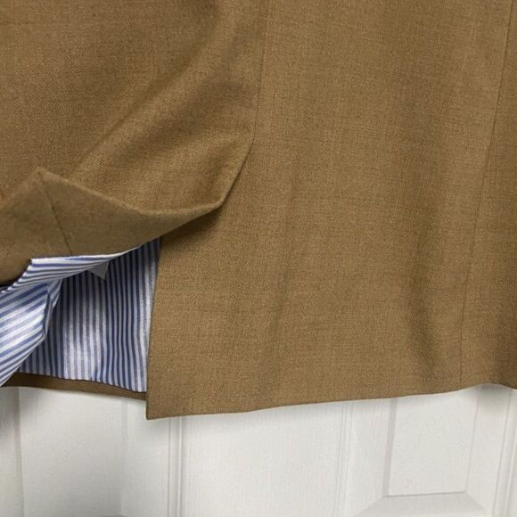 J.Crew Blazer Women’s Sz 2 Camel Wool Blend Schoolboy - Picture 9 of 14